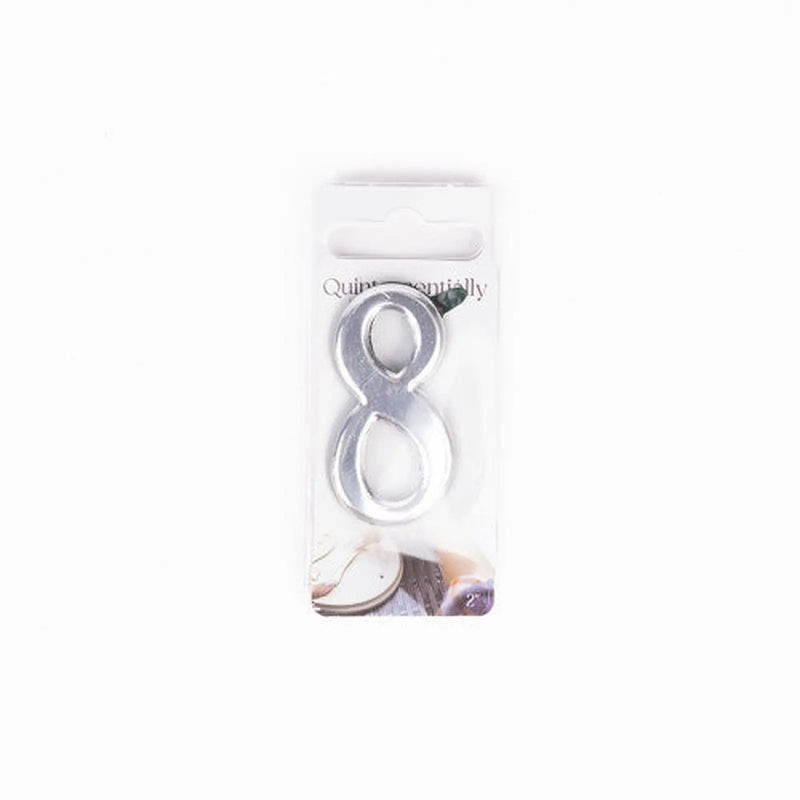 Centurion 2" Silver Effect Numeral 8 - Pack of 5