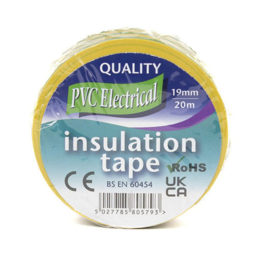 Centurion PVC Green/Yellow Tape, 19mm x 20m - Min Order 6