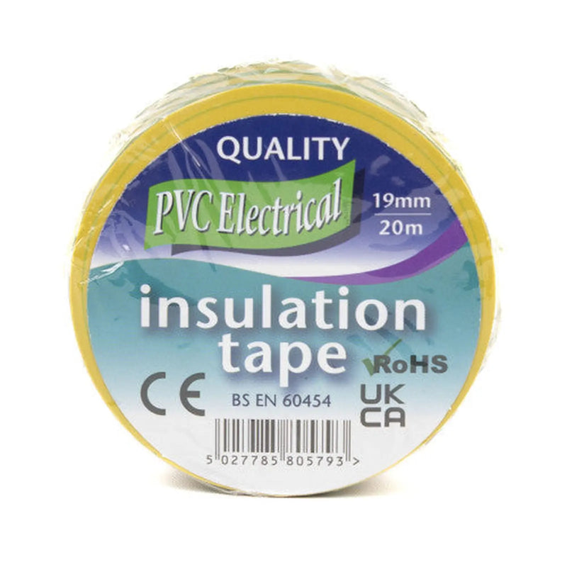 Centurion PVC Green/Yellow Tape, 19mm x 20m - Min Order 6
