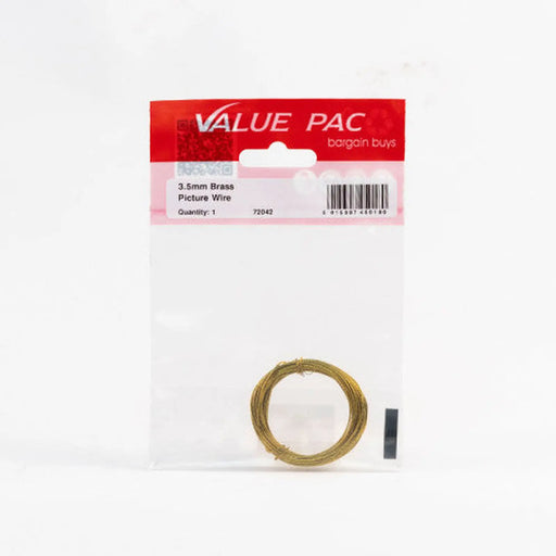 Centurion 3.5m Brass Picture Wire - Pack of 10