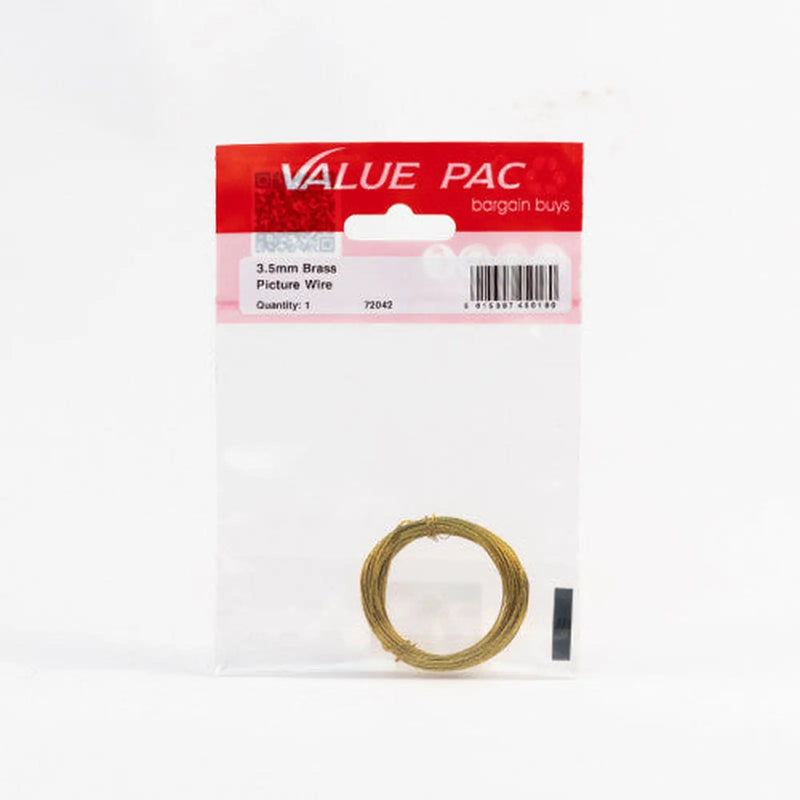 Centurion 3.5m Brass Picture Wire - Pack of 10