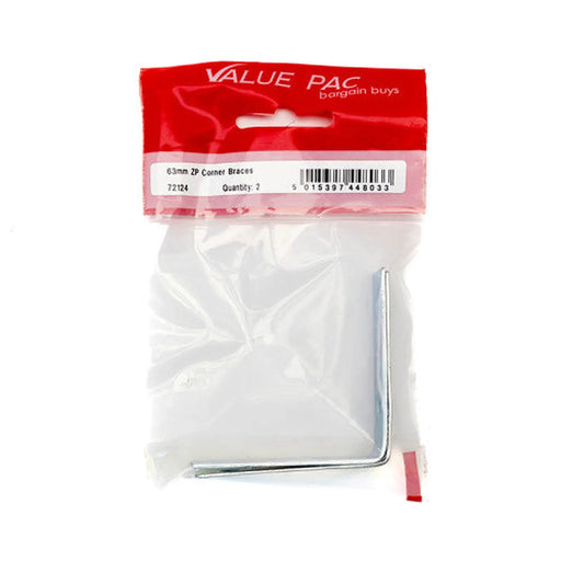 Centurion 63mm ZP Corner Brace (Pack of 2) - Pack of 10