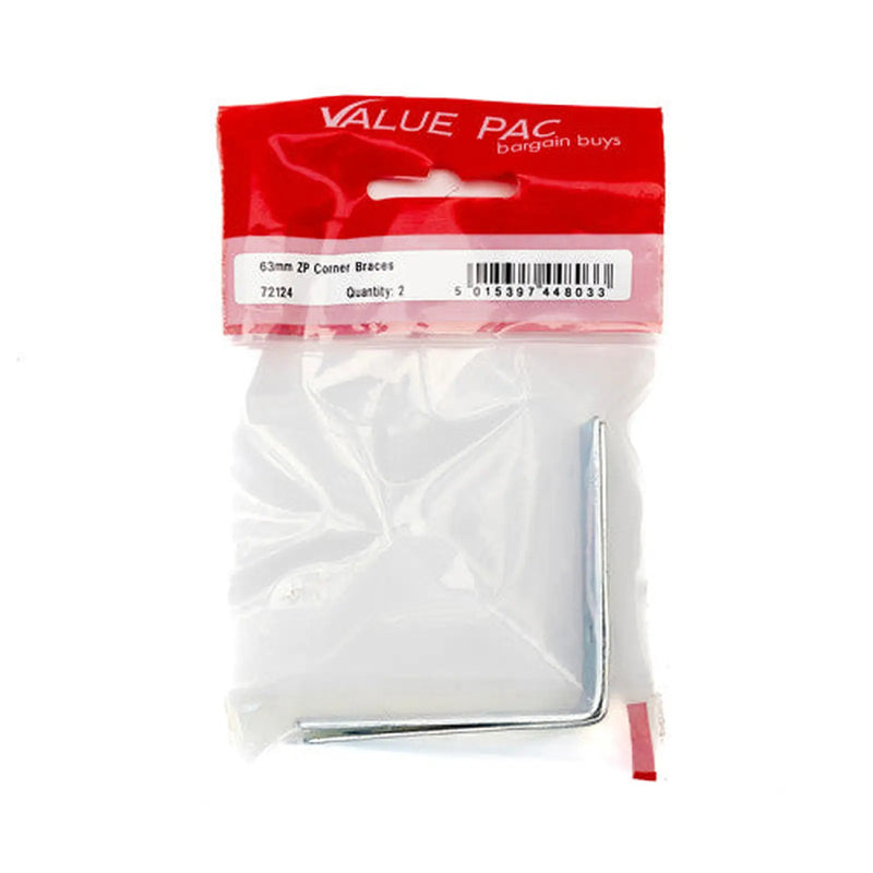 Centurion 63mm ZP Corner Brace (Pack of 2) - Pack of 10