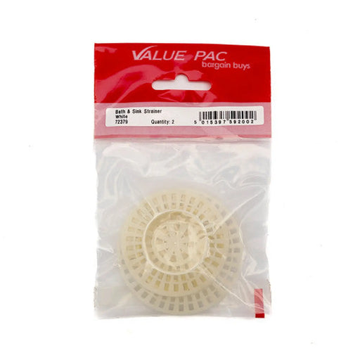 Centurion White Bath & Sink Strainers - Pack of 10