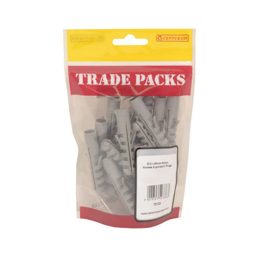 Centurion Rimless Expansion Plugs - Nylon - M12 x 60mm - (18 PK) - Pack of 5