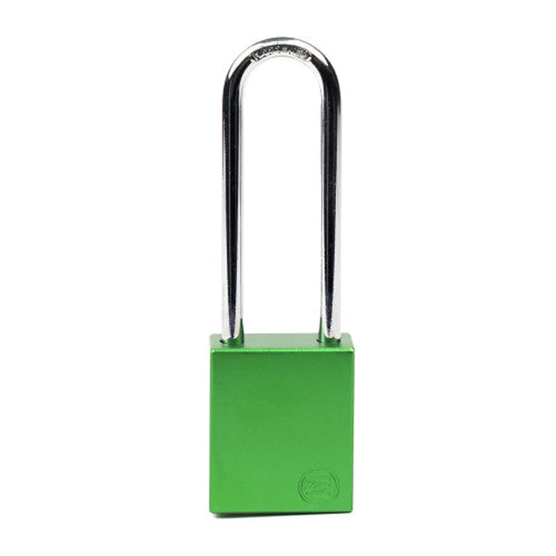 Centurion Aluminium Safety Lockout Padlock Long Shackle - Green