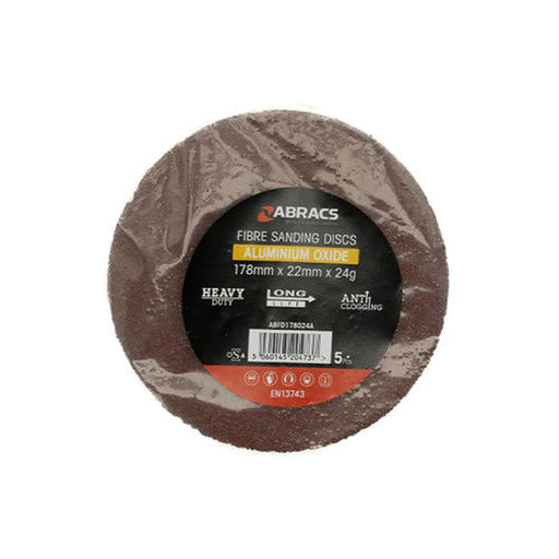 Centurion ABRASIVE FLOOR DISC 180 X 22MM 24G - PACK 5 - Pack of 5