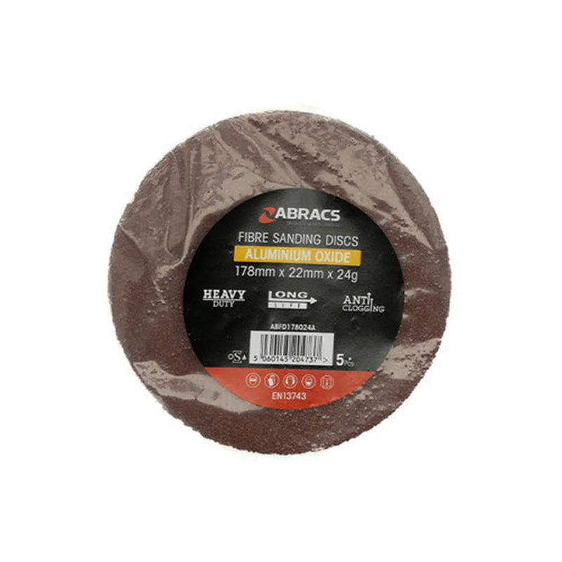 Centurion ABRASIVE FLOOR DISC 180 X 22MM 24G - PACK 5 - Pack of 5