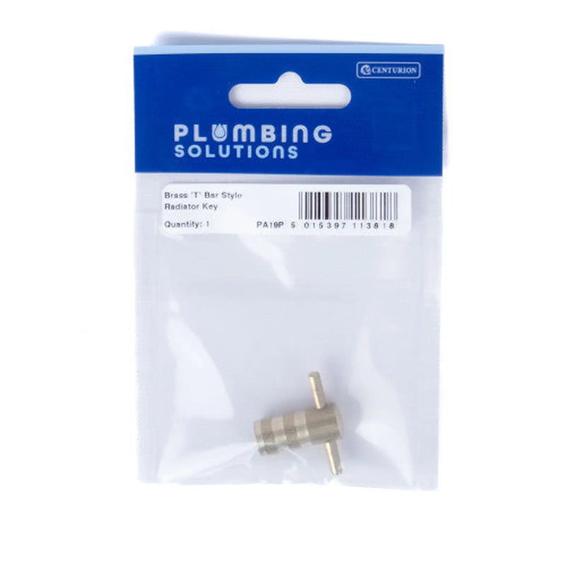 Centurion Radiator Key - Brass T Bar Style - Pack of 5