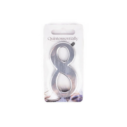 Centurion 3" Silver Effect Numeral 8 - Pack of 5
