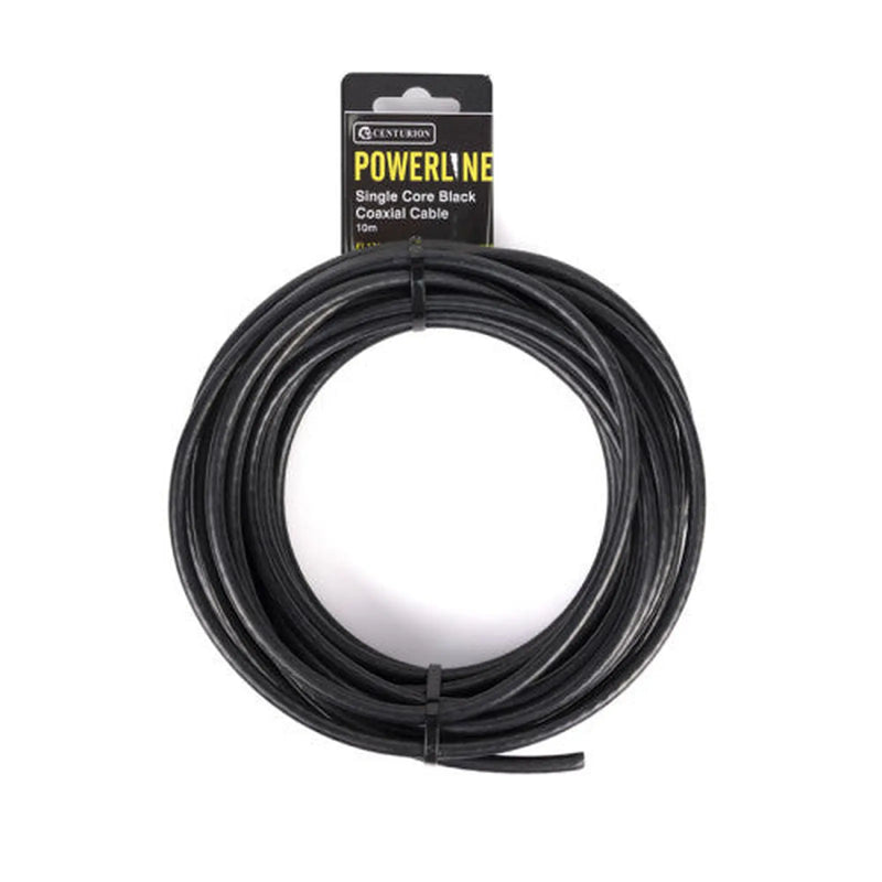 Centurion Single Core Black Coaxial Cable, 10m - Min Order 2