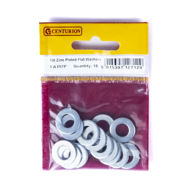 Centurion M8 ZP Flat Washers  (Pack of 15) - Pack of 5
