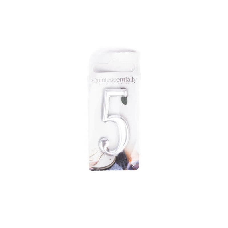 Centurion 2" Silver Effect Numeral 5 - Pack of 5
