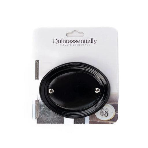 Centurion Small Gloss Black Oval Plaque - Pack of 2