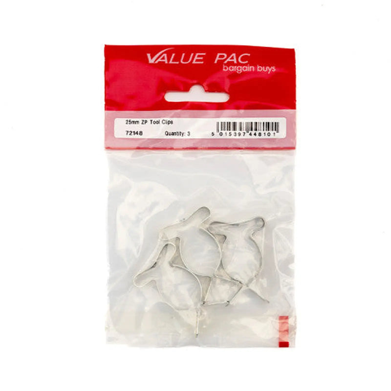 Centurion 25mm ZP Tool Clips 3pk - Pack of 10