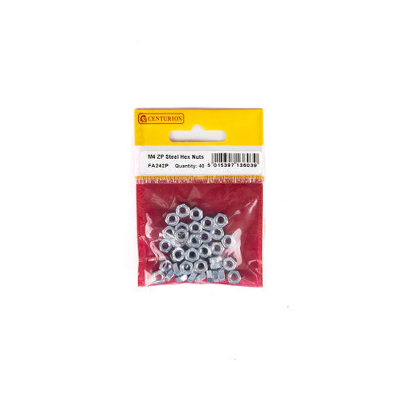 Centurion M4 ZP Steel Hex Nuts  (Pack of 40) - Pack of 5