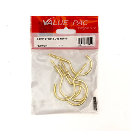 Centurion 50mm EB Shouldered Cup Hooks (Pack of 5) - Pack of 10
