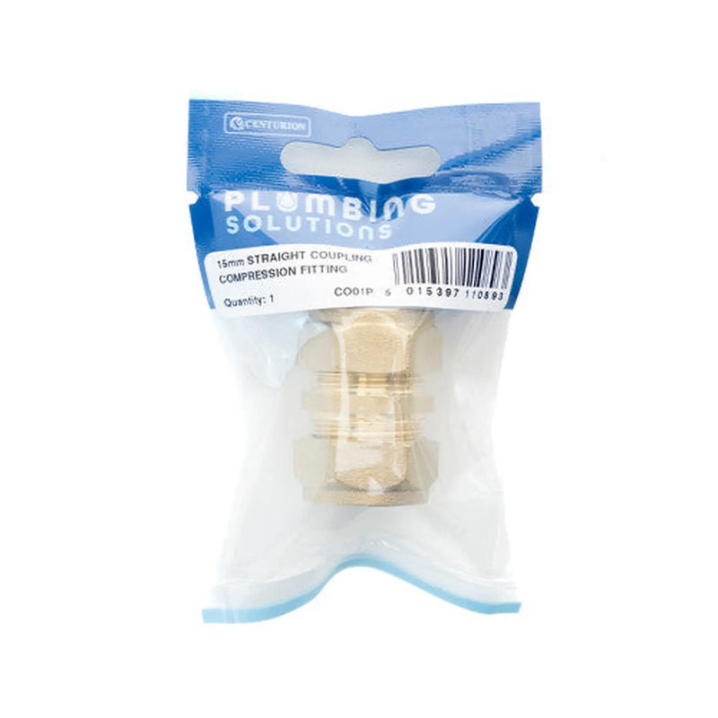 Centurion 15mm Compression Straight Coupling - Pack of 5