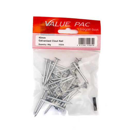 Centurion 40 x 3mm  Galv Clout Nail (90g Pack) - Pack of 10