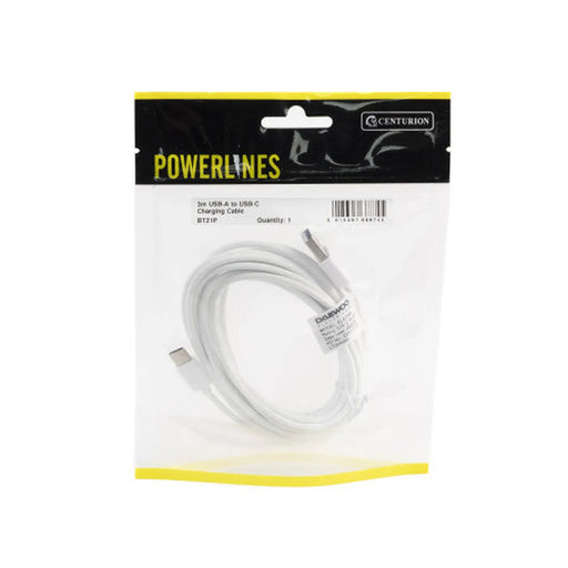 Centurion USB-A to USB-C Charging Cable - 3m - Min Order 4