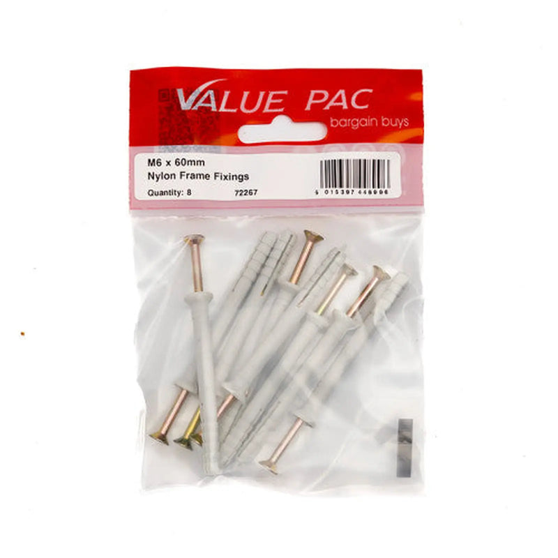 Centurion M6 x 60mm Hammer In Frame Fixings 8pk - Pack of 10