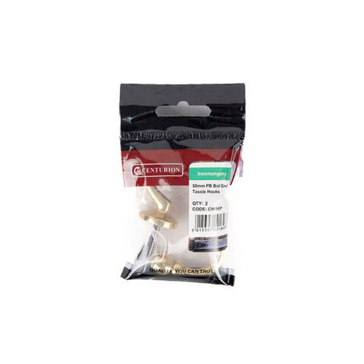 Centurion 50mm PB Ball End Tassel Hook (Pack of 2) - Pack of 5