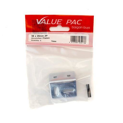 Centurion 38 x 28mm ZP Stretcher Plate (Pack of 3) - Pack of 10