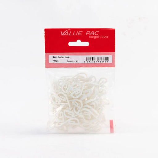 Centurion Nylon Curtain Hooks 80pk - Pack of 10