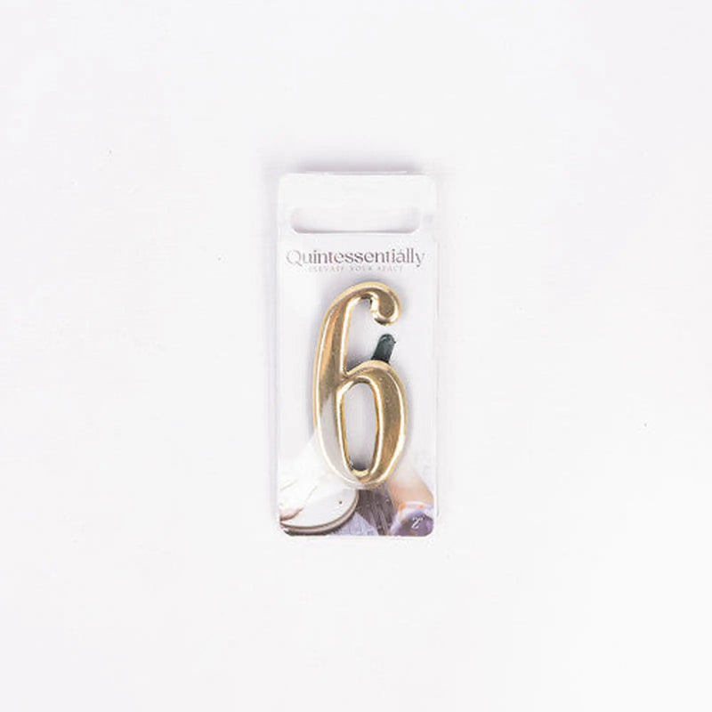 Centurion 2" Gold Effect Numeral 6 - Pack of 5