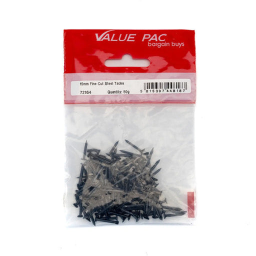 Centurion 15mm Fine Cut Steel Tacks - (50g Pack) - Pack of 10