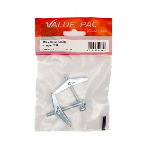 Centurion M5 x 50mm ZP Cavity Toggle Bolt (Pack of 2) - Pack of 10