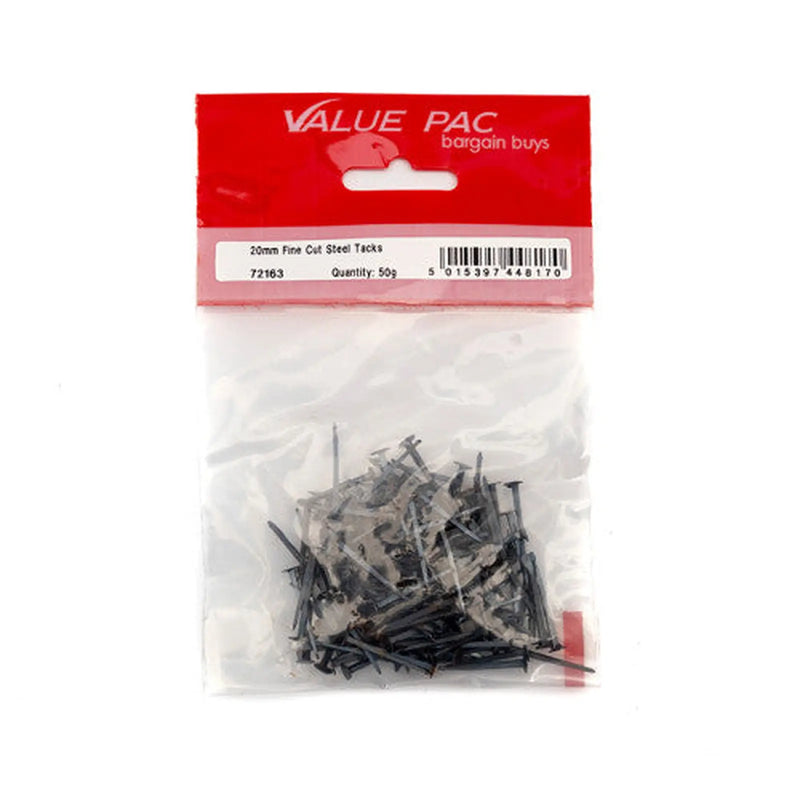 Centurion 20mm Fine Cut Steel Tacks - (50g Pack) - Pack of 10