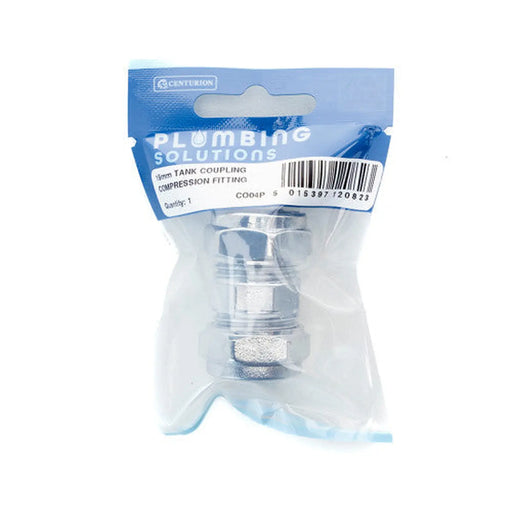 Centurion 15mm Chrome Compression Straight Coupling - Pack of 5