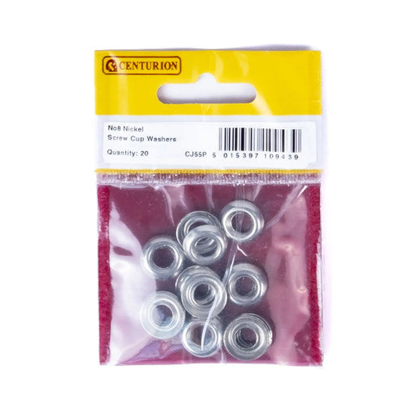 Centurion No 8 NP Screw Cup Washers (Pack of 20) - Pack of 5