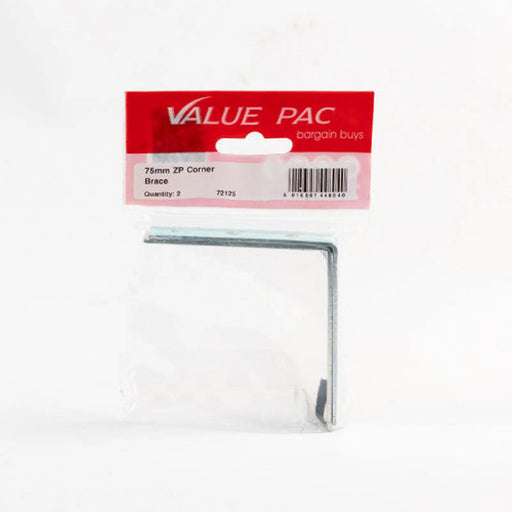 Centurion 75mm ZP Corner Brace - Pack of 10