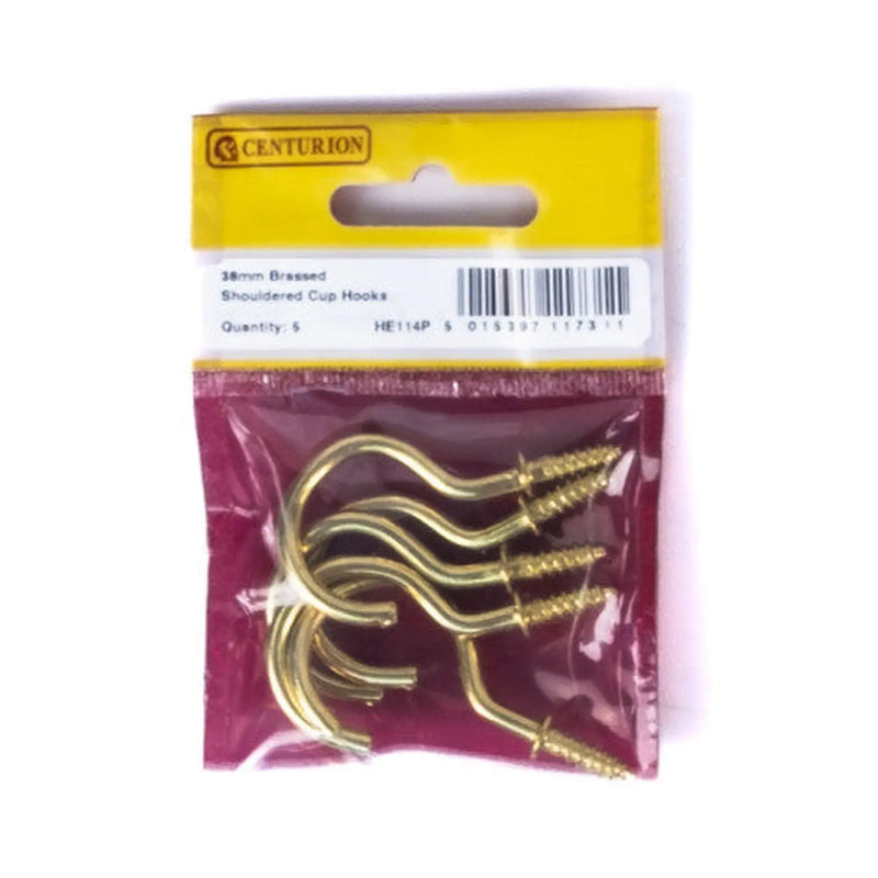 Centurion 38mm EB Shouldered Cup Hooks (Pack of 5)