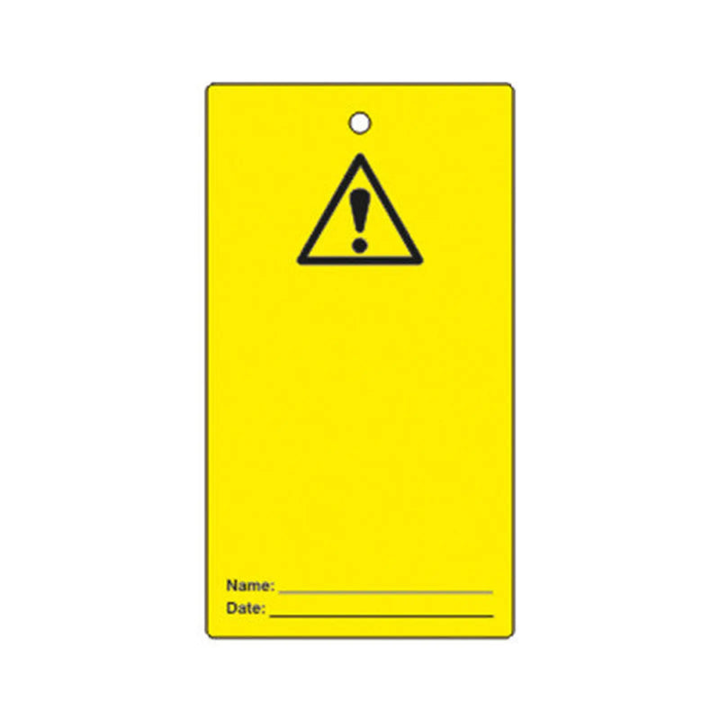 Centurion 'Caution Blank' Lockout Tag (Double Sided, 10 Pack)
