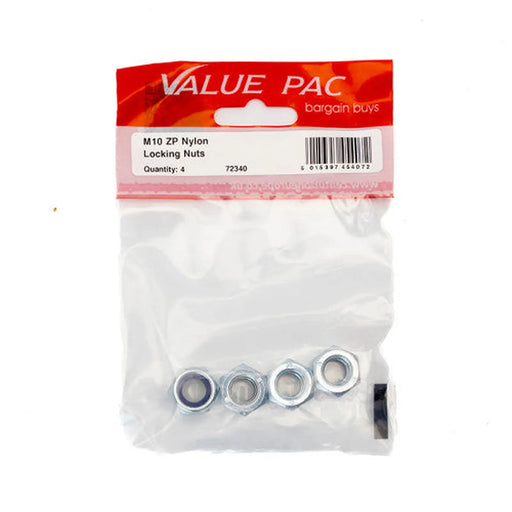 Centurion M10 ZP Nylon Locking Nuts 4pk - Pack of 10