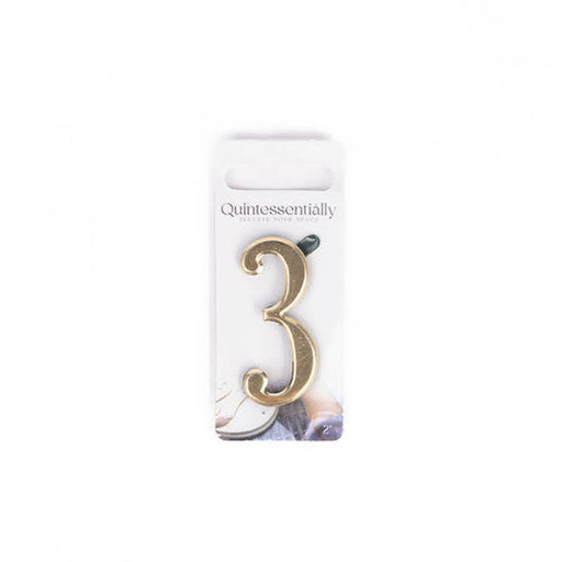 Centurion 2" Gold Effect Numeral 3 - Pack of 5