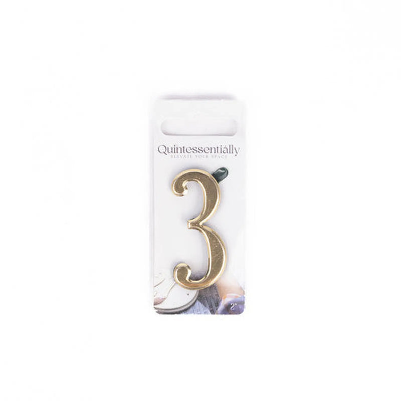 Centurion 2" Gold Effect Numeral 3 - Pack of 5