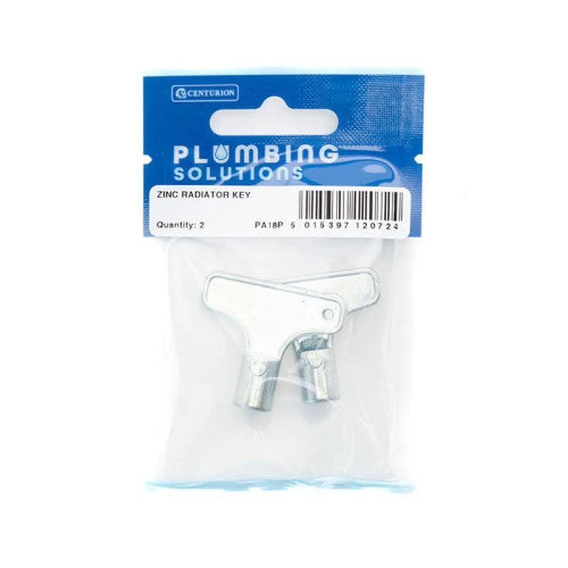 Centurion Radiator Key - Zinc T Bar Style x 2 Pack - Pack of 5