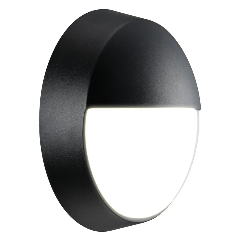Luceco Ext Residential - Exterior residential bulkhead eyelid 400lumens with white or black bezel