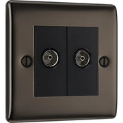 BG Electrical Nexus Metal Black Nickel - Double, co-axial