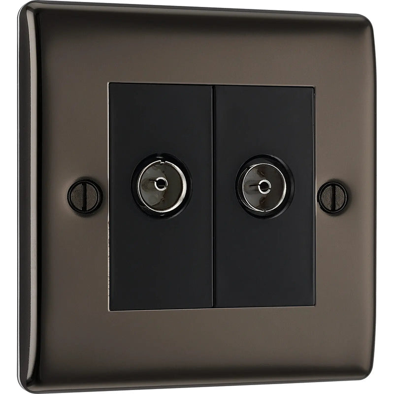 BG Electrical Nexus Metal Black Nickel - Double, co-axial