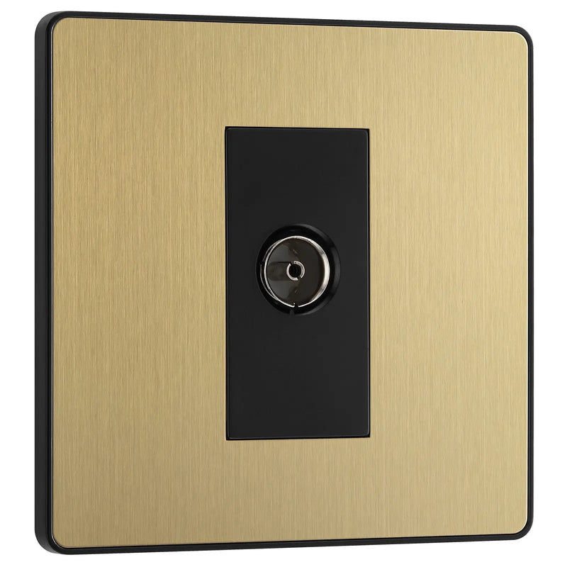 BG Electrical Evolve Satin Brass - Single, co-axial
