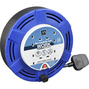 Masterplug Work - 8m, 4 Sockets, 13A, Blue