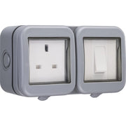 BG Electrical Weatherproof IP55 - Single socket with single switch, IP55