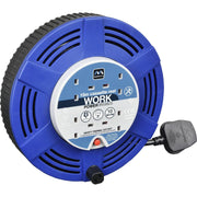Masterplug Work - 15m, 4 Sockets, 10A, Blue
