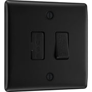 BG Electrical Nexus Metal Matt Black - 3 pole fan isolator, fused