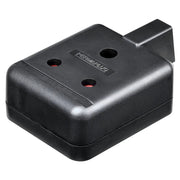 Masterplug Work - 1 Socket, 15A, Black
